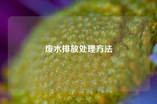 废水排放处理方法