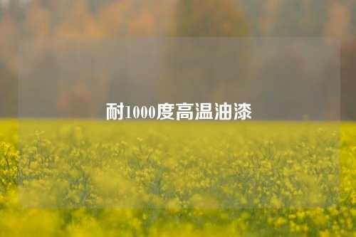 耐1000度高温油漆