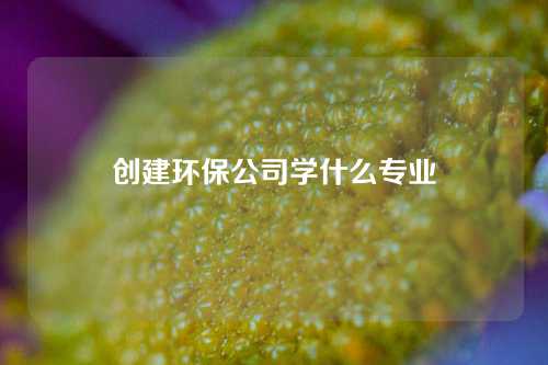 创建环保公司学什么专业