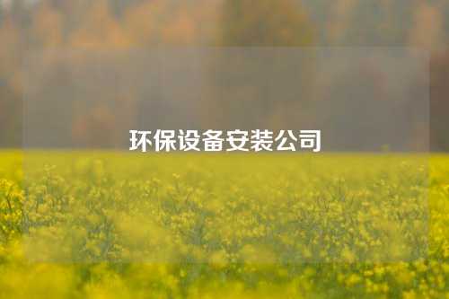 环保设备安装公司