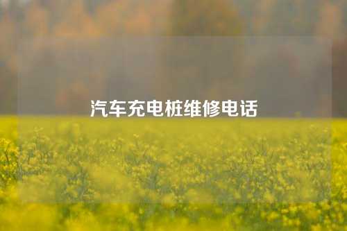 汽车充电桩维修电话